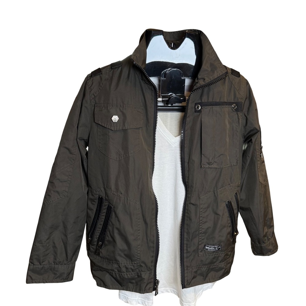 J Whistler Youth Olive Green Water Resistant Jacket Size 10/12
